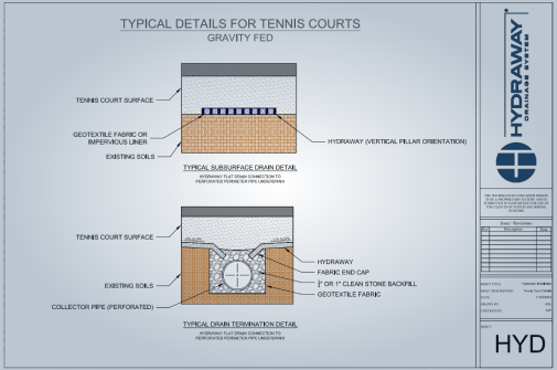 Hydraway Plan Detail - Tennis Court