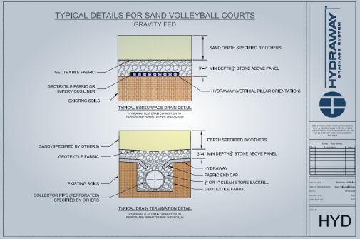 Hydraway Plan Detail - Volleyball Court